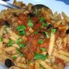Penne con pesce spada e melanzane
